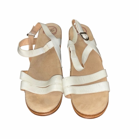 Dansko Shoes - Dansko White Leather Heeled Sandals Women’s EU 43
